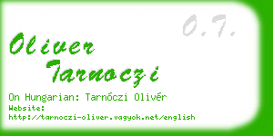 oliver tarnoczi business card